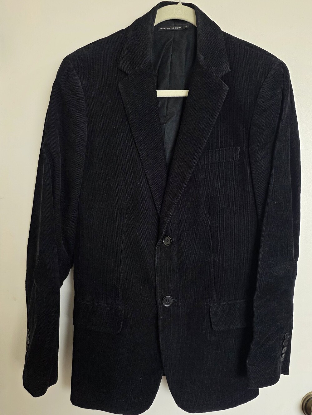 Club Monaco MEN's Black Corduroy Blazer